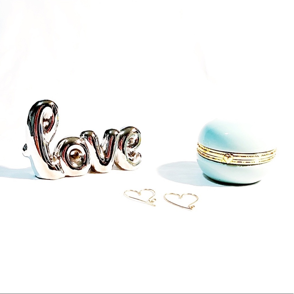 **French Macaron Jewel Box & Gold Earrings